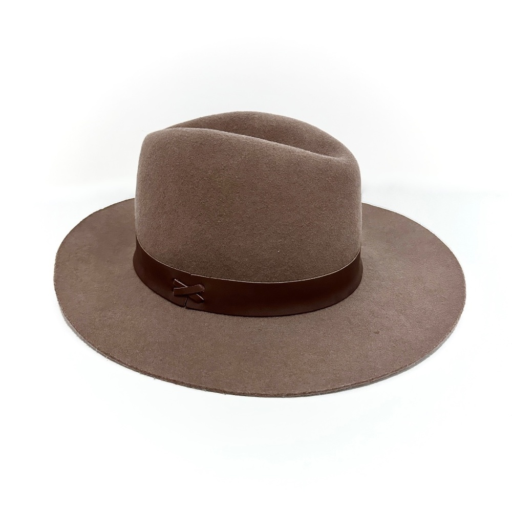 Calypso St. Barth Wide Brim Brown Wool Hat